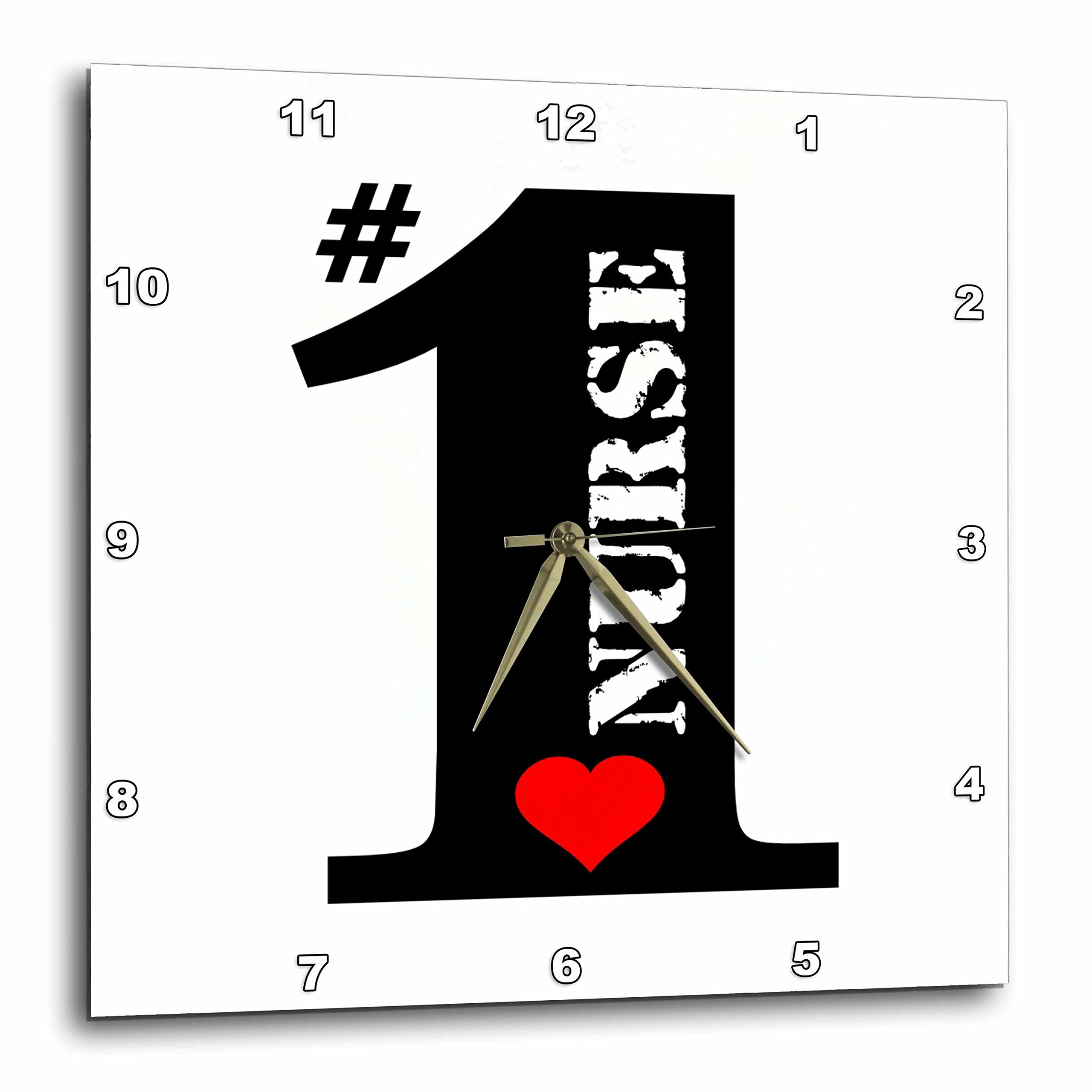 Horloge murale rouge 3dRose 38,1 cm au design contemporain epure