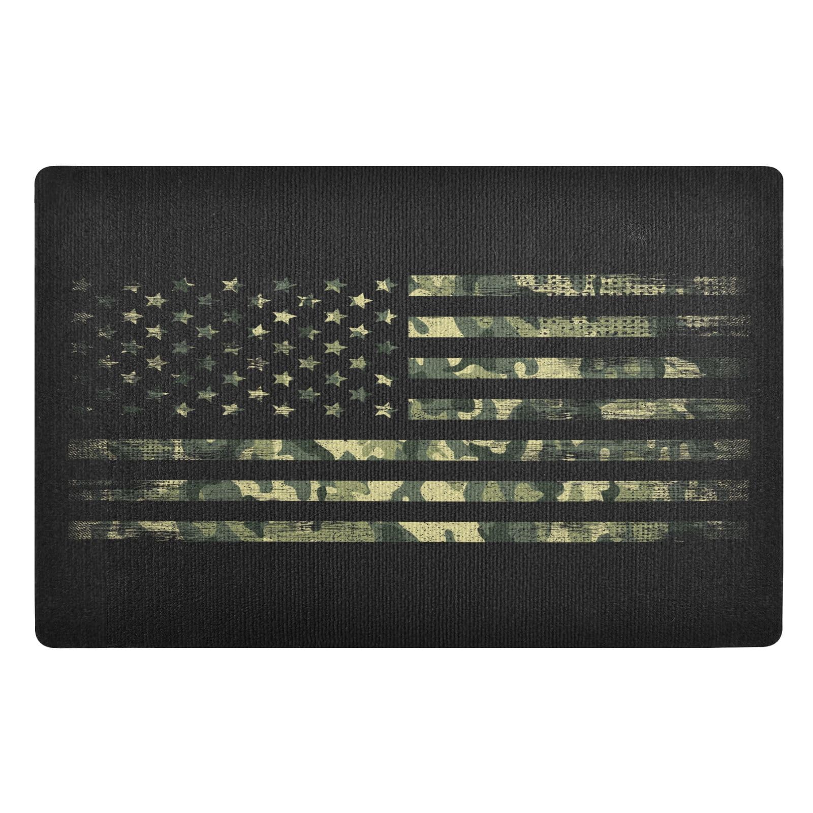 Paillasson d'intérieur antidérapant et lavable motif USA vintage