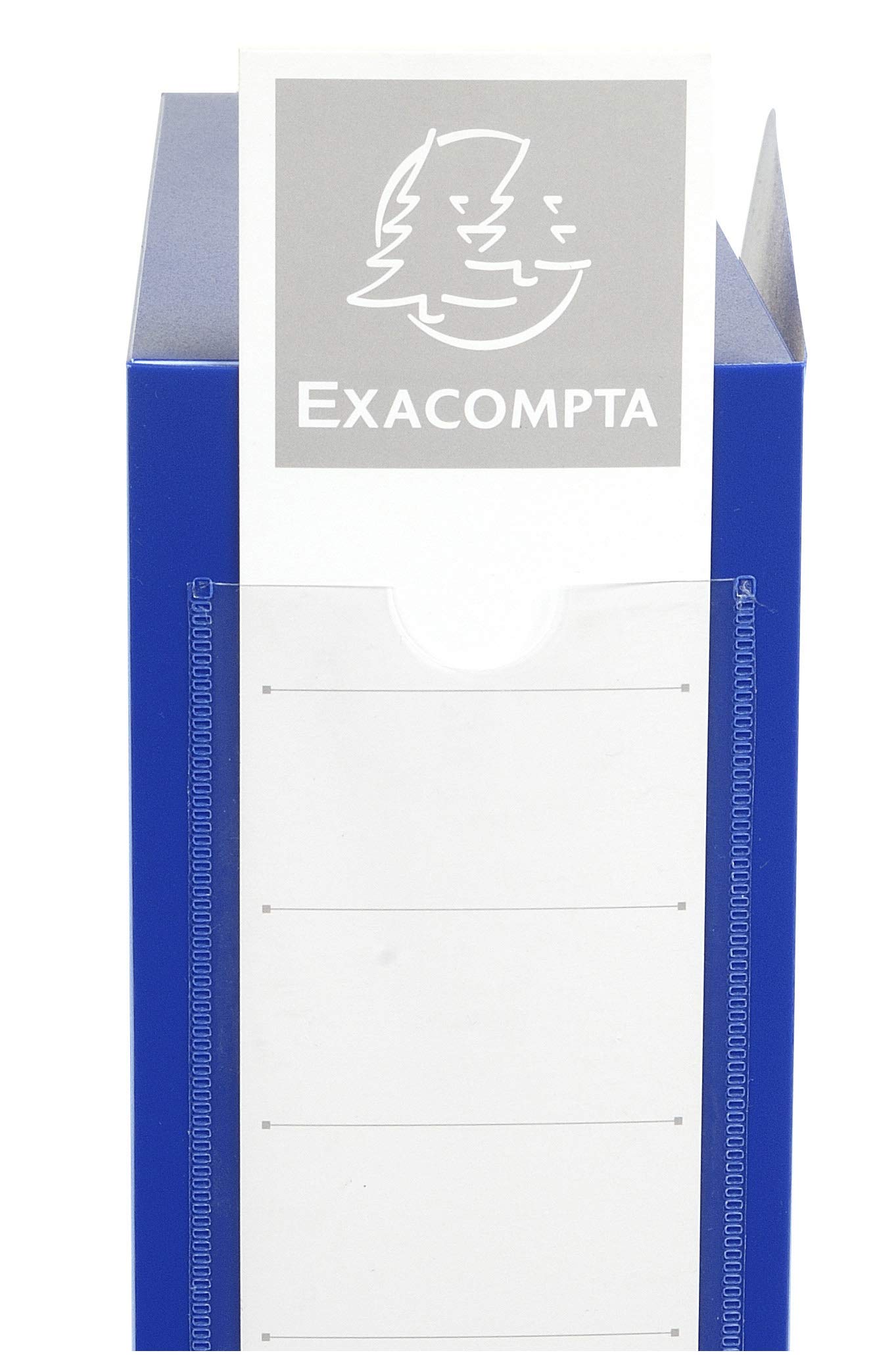 Exacompta - Ref. 59832E - 10 snap-on filing boxes 80mm back opaque 7/10th polypropylene - blue, Pack of 10 - Image 4