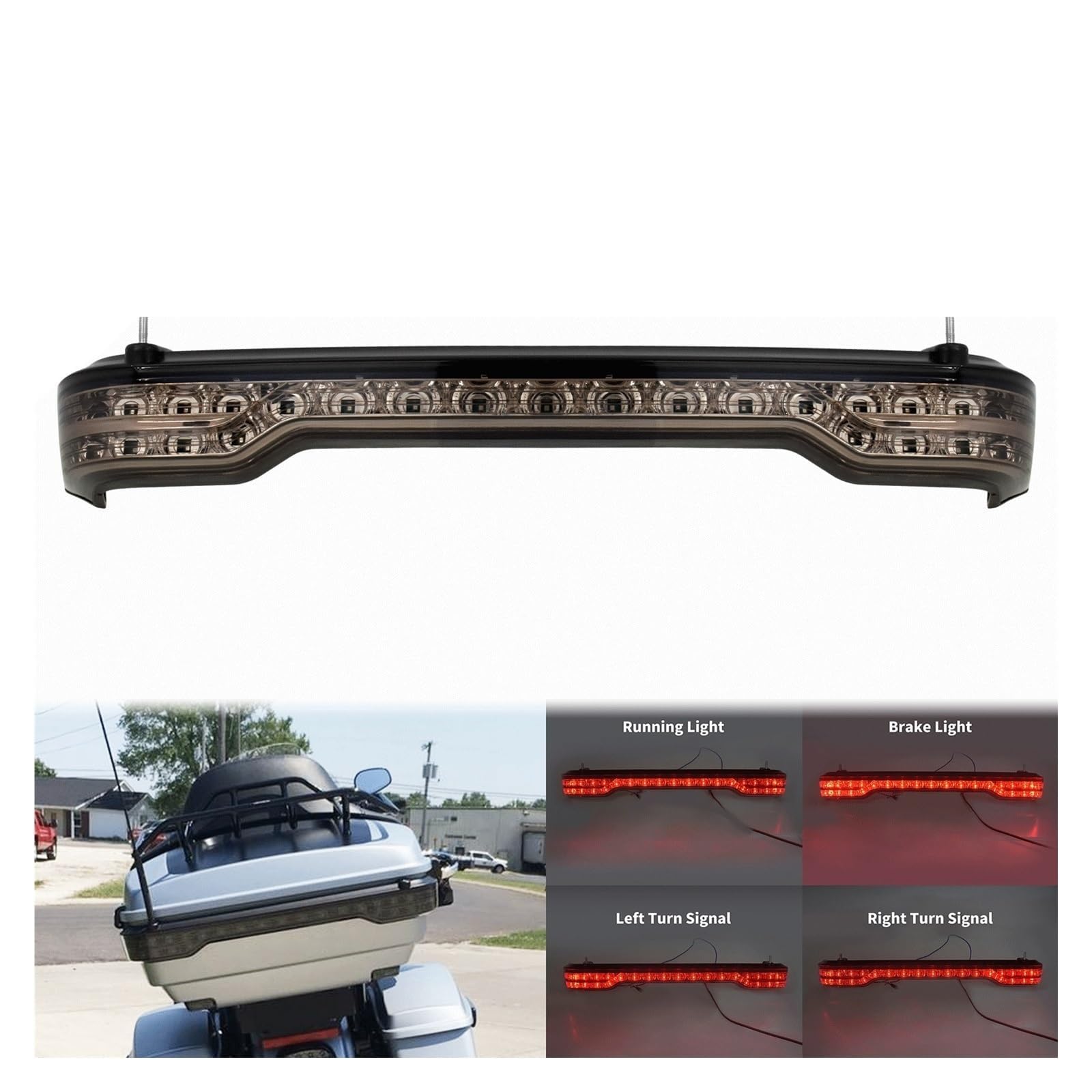 Luz de Freno Trasera Moto Para Harley Touring Para Road glide Para Ultra FLTRU 2020 Luz trasera para motocicleta, luz de freno trasera LED Tour Pack