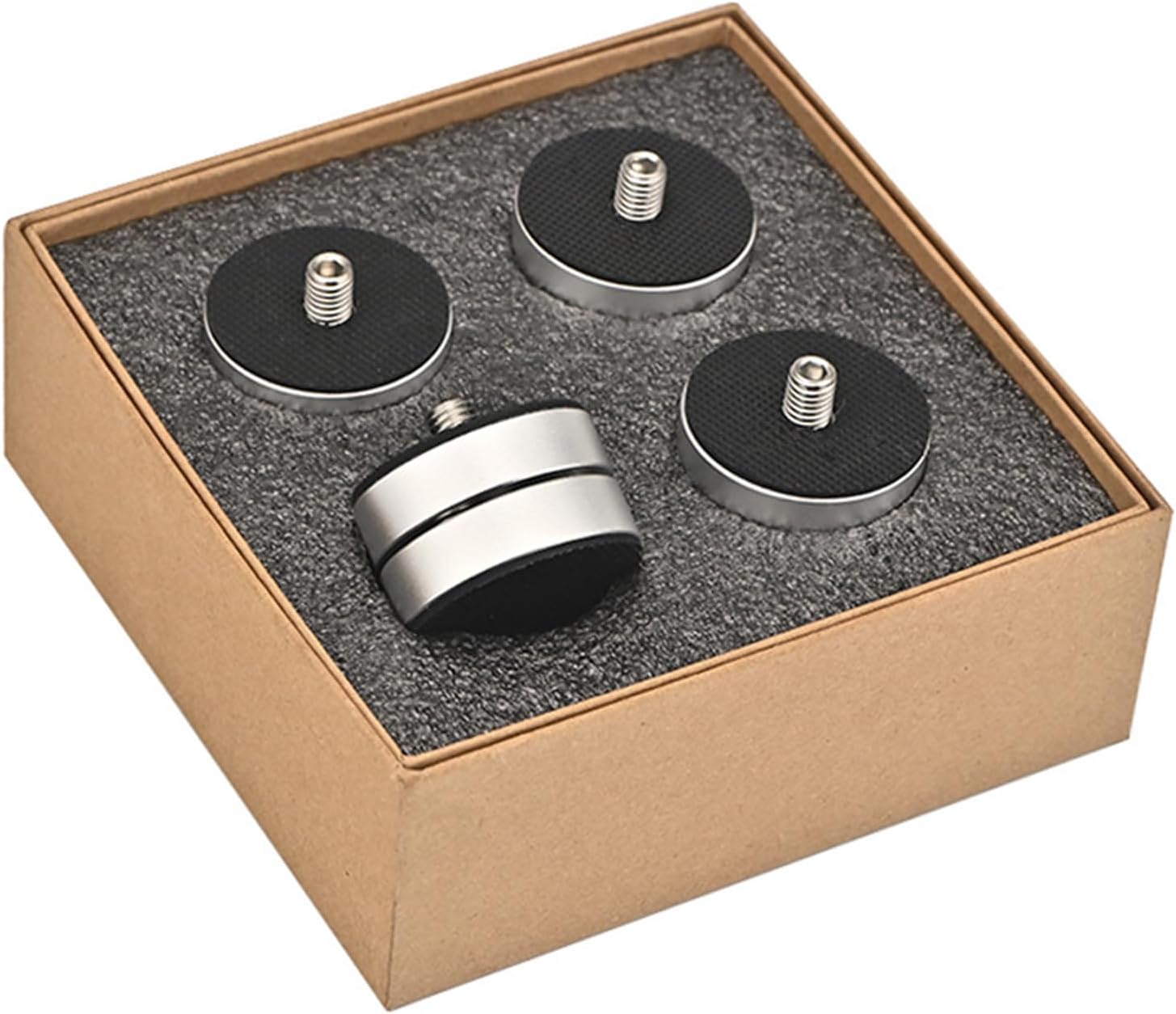 Pack of 4 Antislip Shock Absorbings Pad with Double Use Speakers Spikes Speakers Isolation Feet for Sound Equipment