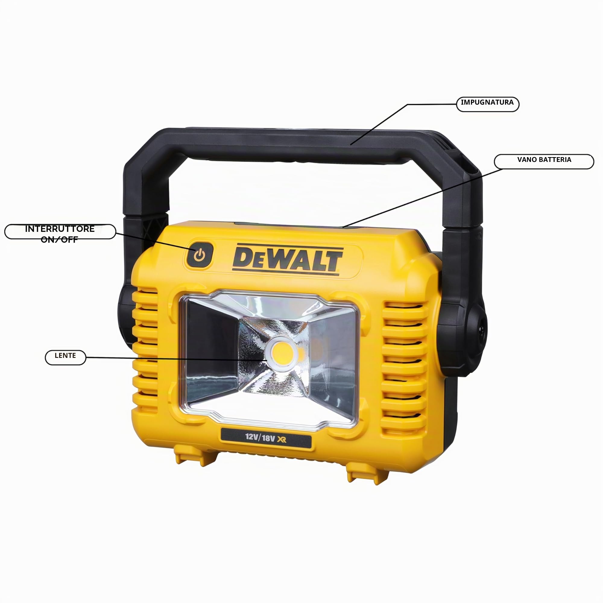 DEWALT Torcia LED compatta 12/18V, DCL077-XJ