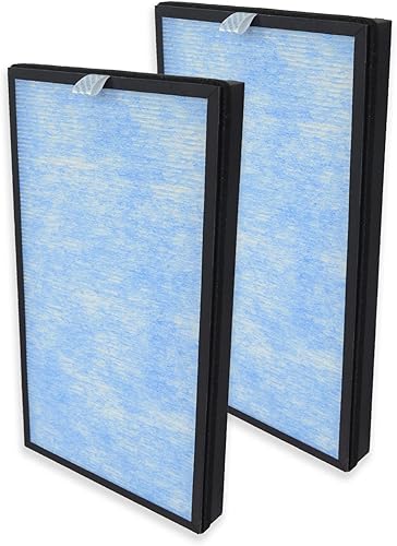 PUREBURG Filtro de repuesto compatible con SimPure HP8 purificador de aire, paquete de 2 unidades de carbón activado HEPA H13 2 en 1, filtración de