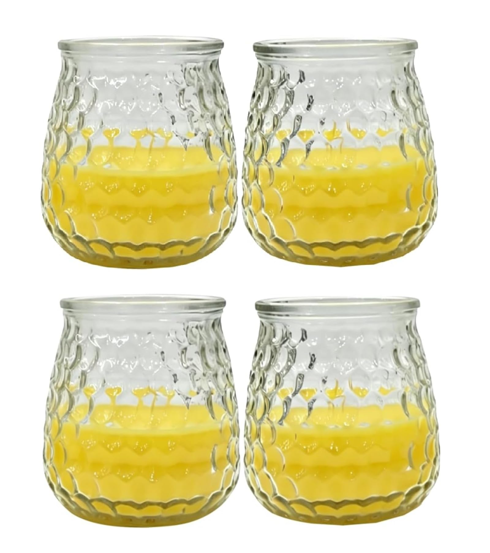 Ramยฎ 4 X Citronella Candles Outdoor Pack of 4 Jar Candles Burning Citronella Candles for BBQ Picnic Patio