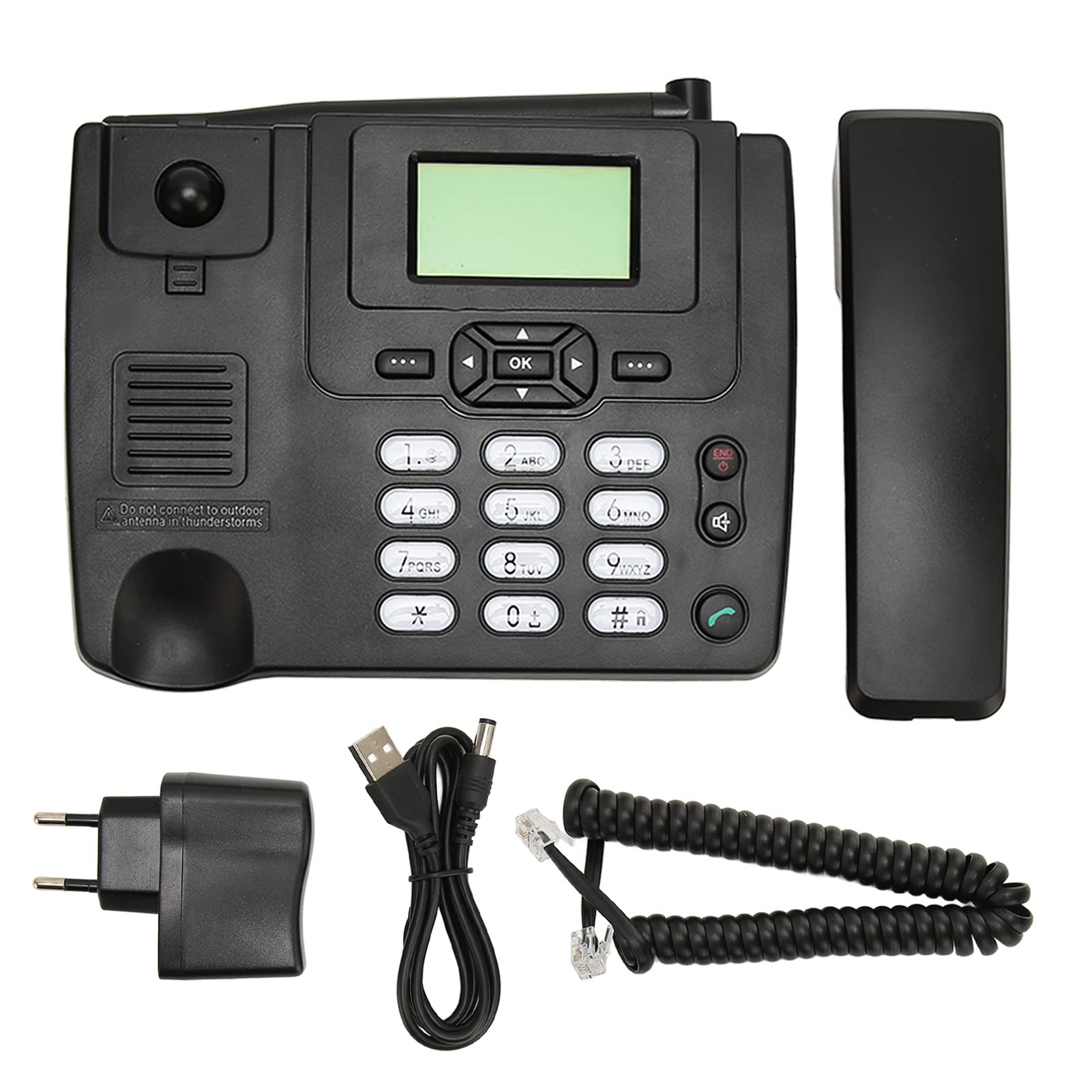 Telefono Cordless Multifunzionale con Tasti Grandi, Varie Opzioni di Suoneria e Regolazione Del Volume, Display LCD, Funzione di Composizione One Touch, Adatto per Casa, Hotel, Ufficio