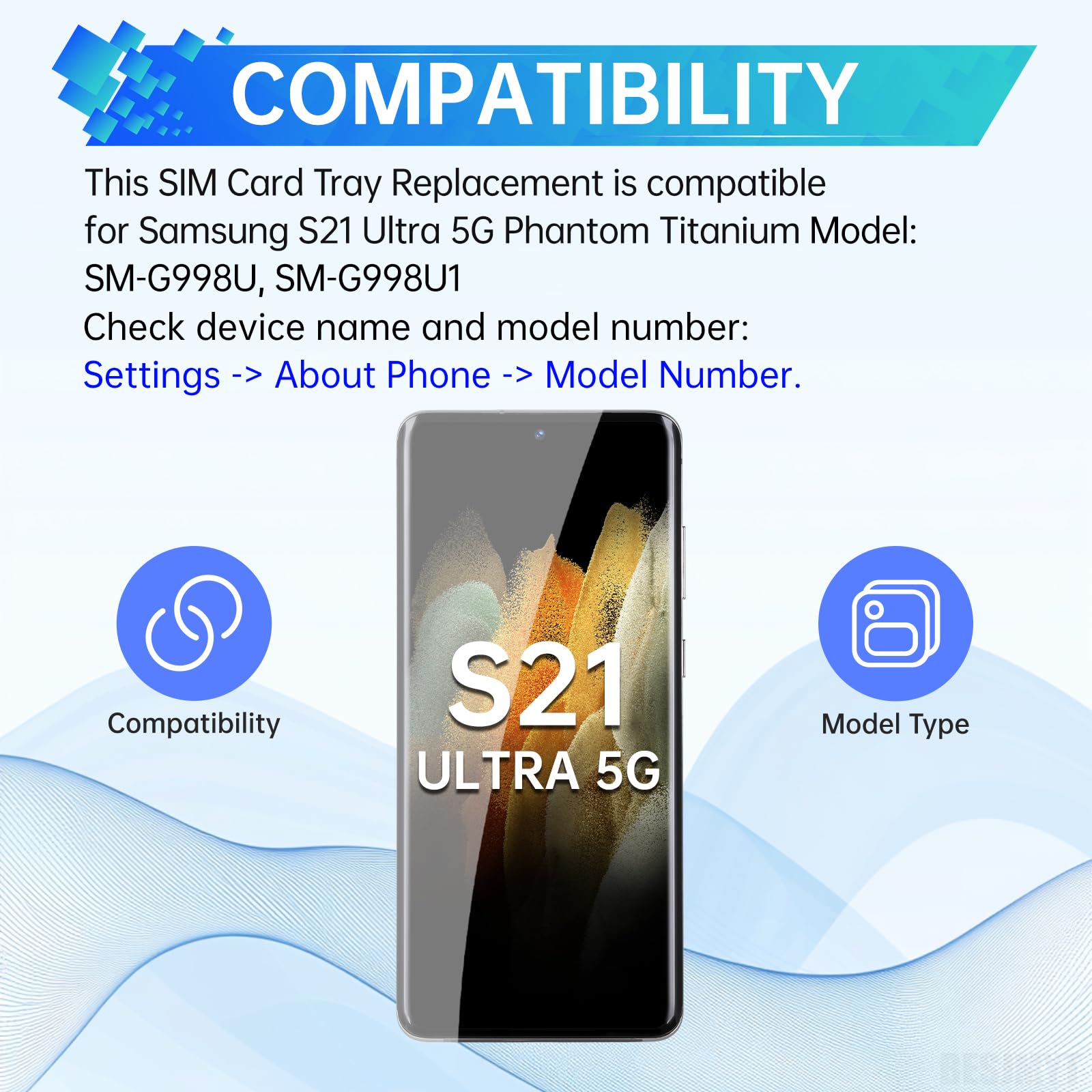 Amazon.com: BESJMYT for Samsung Galaxy S21 Ultra 5G Sim Card Tray