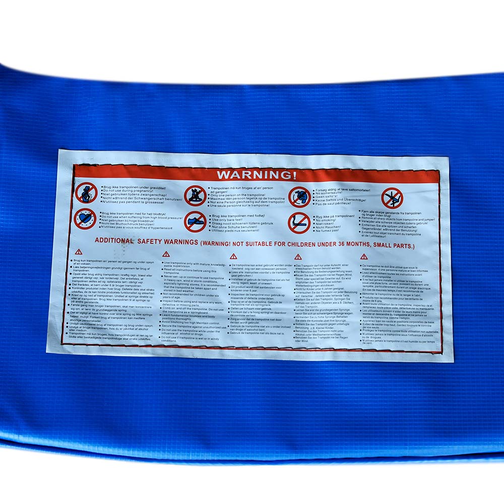 UISEBRT Copertura per trampolino, Ø 244 cm, 305 cm, 366 cm, copertura piuma, resistente ai raggi UV, antistrappo, accessorio per trampolino, colore blu