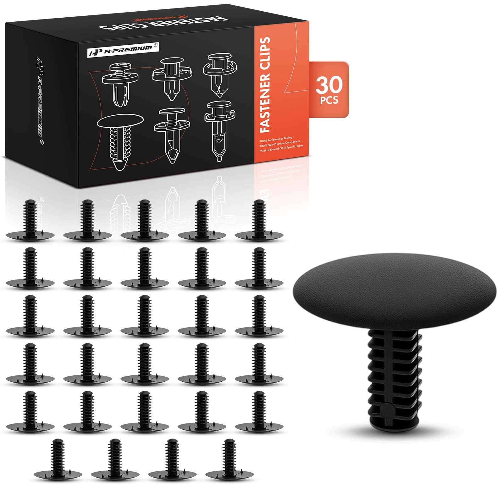 Clips de retención de nailon de 4,5 mm para paneles de coche Honda y Nissan 8