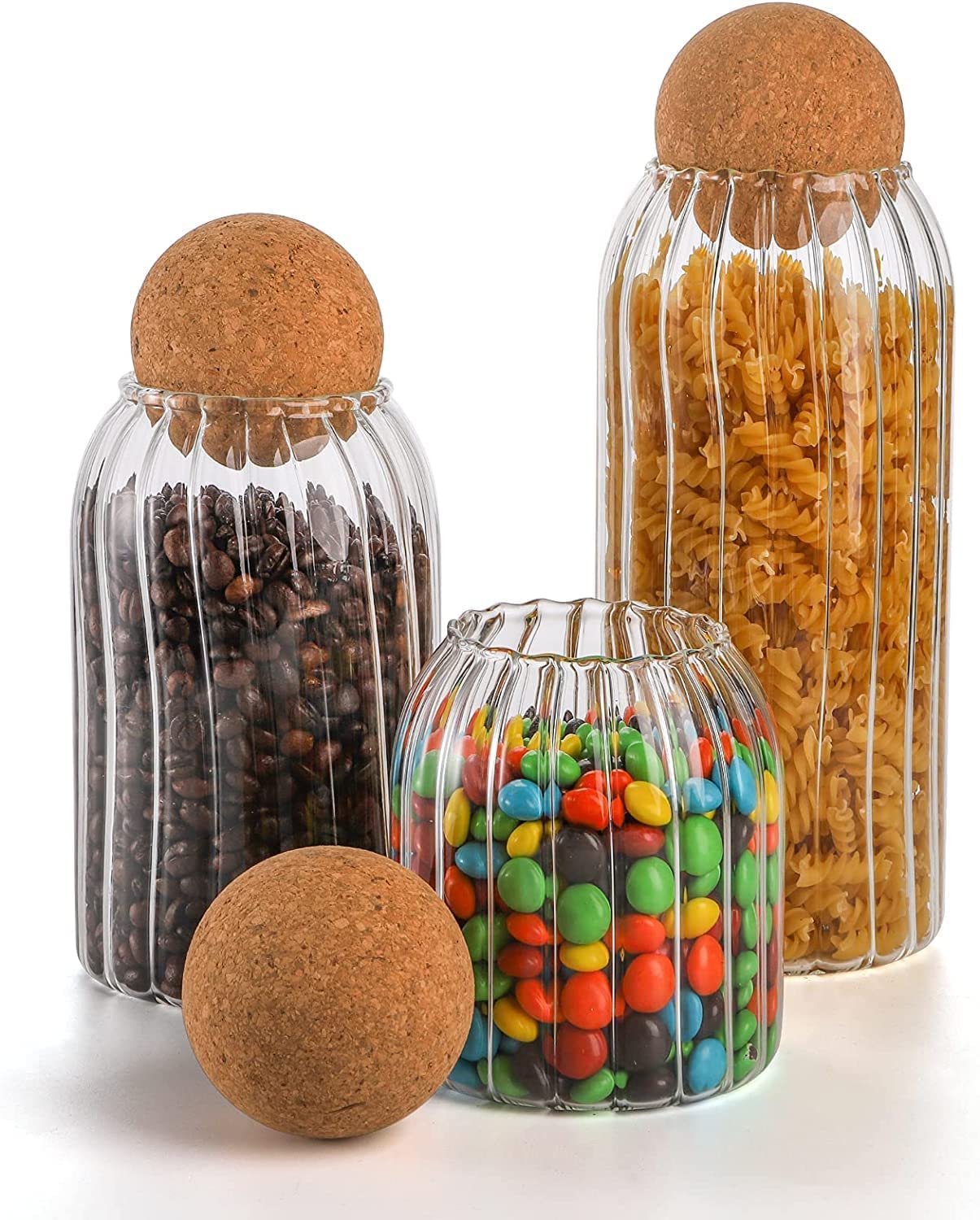 ZIVON ENTERPRISE New Glass Jar with Cork Ball Lid Container Storage Container With Airtight Rust Proof Bamboo Wooden lid Jar For Spice Jam Honey Grocery Pickle Dry Fruit (700ml) (B0DBZGFXZ9) Amazon Price History, Amazon Price Tracker
