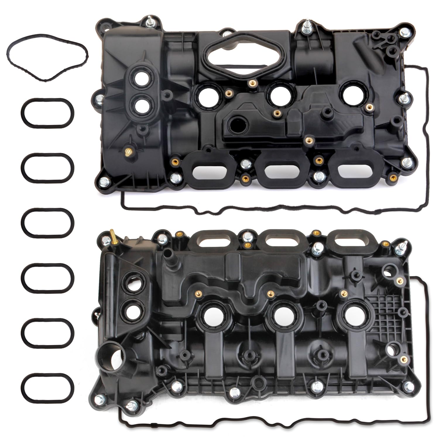 HSPSWIFTER Valve Cover Set Compatible with 2018-2022 Ford Expedition 2017-2020 Ford F-150 2018-2023 Lincoln Navigator OE HL3Z-6582-G HL3Z-6582-F