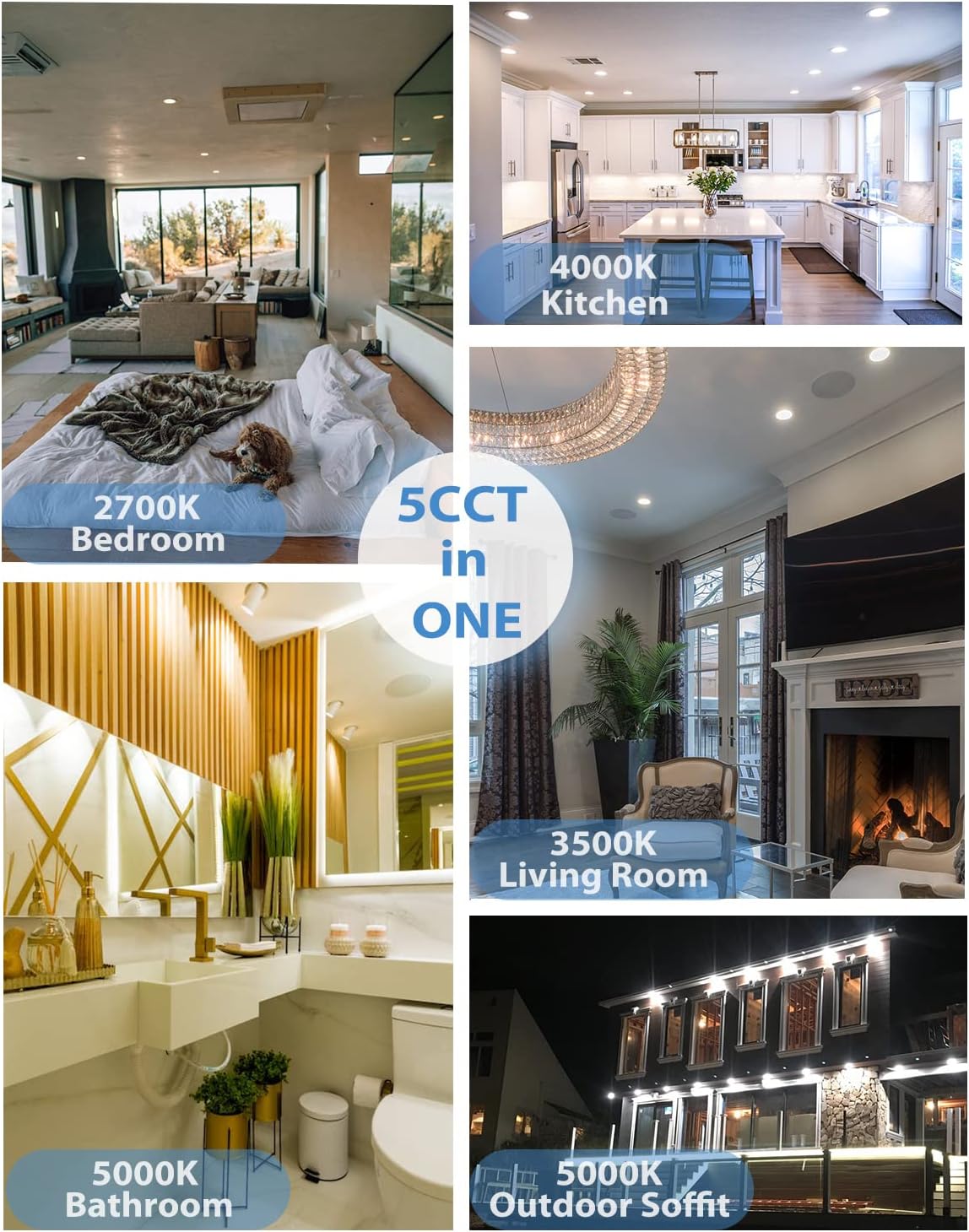 4in Bronze Recessed Light - Canless Oil Rubbed Bronze Trim LED Ceiling Fixture Wafer Light 5CCT Housing & Trim Kits Retrofit Recessed Lights 12Pack 4-inch Bronze