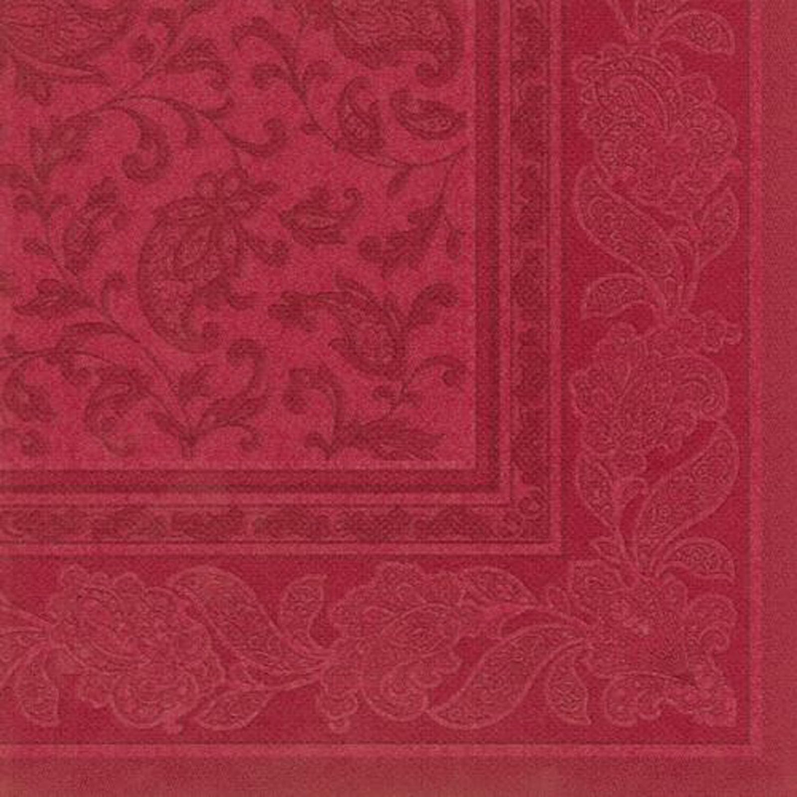 PAPSTAR 250 Premium Servietten ROYAL Collection 1/4-Falz 40 cm x 40 cm Bordeaux Ornaments hochwertig