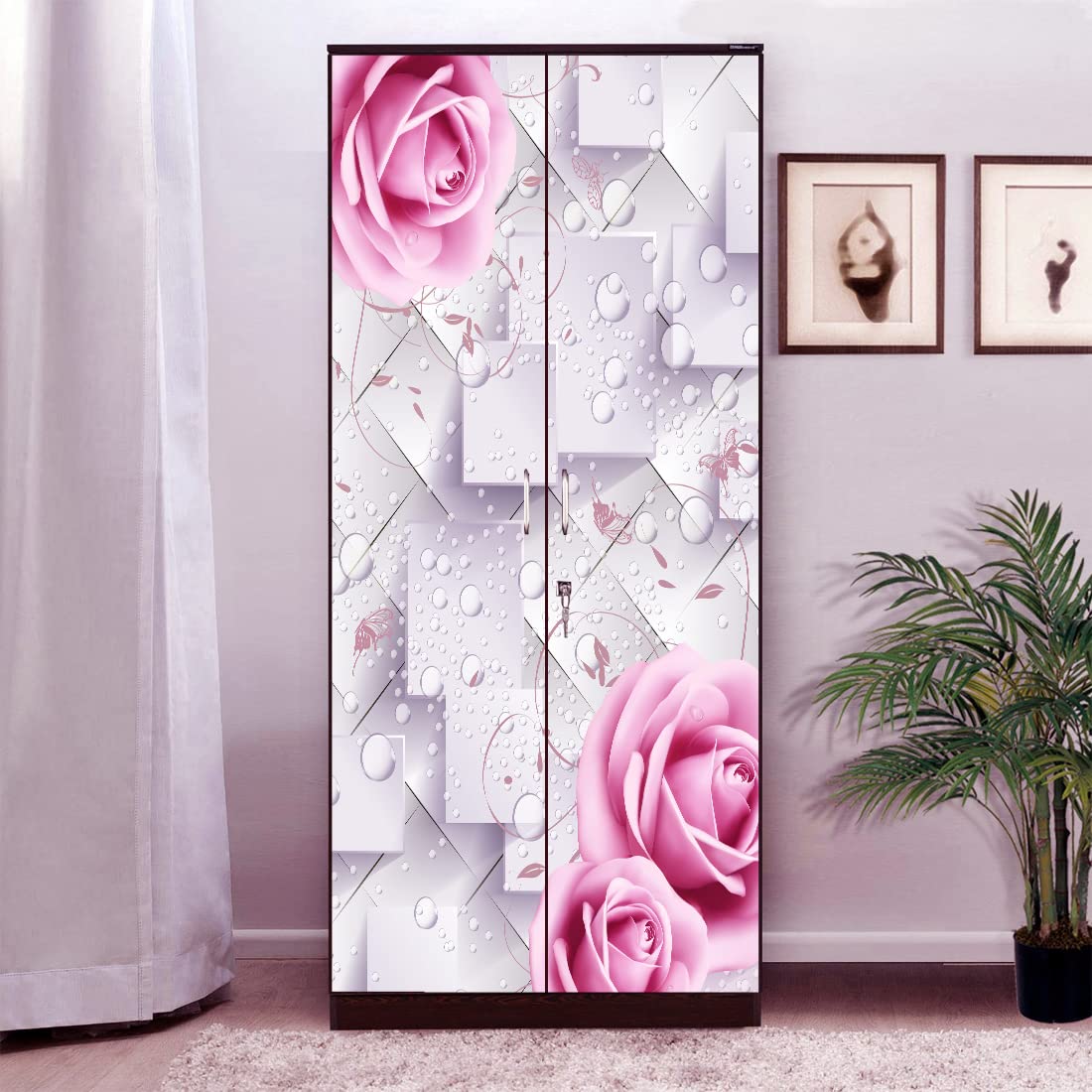 WallDaddy Self Adhesive Almirah Stickers, Wall Stickers, Decorative Sticker Wallpaper for Home Wardrobe Doors (Gulab Almirah) PVC Vinyl Size Large (39 x 84 Inch) (B09W19TZND) Amazon Price History, Amazon Price Tracker