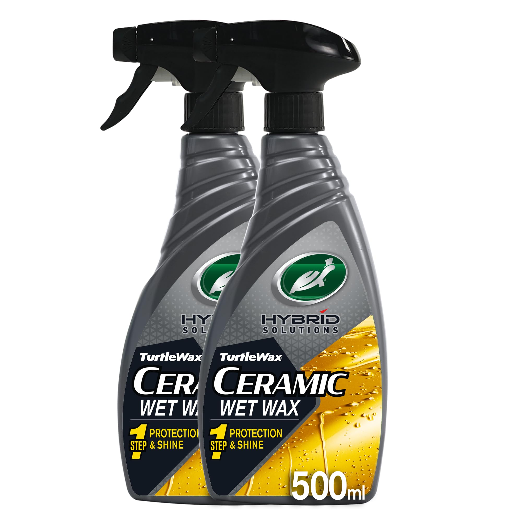 Turtle Wax Hybrid Solutions Ceramic Wet Car Wax 500ml - Spray On Concentrated Car Wax for High Shine & Durable Chemical Resistant Protection with Instant Water Beading (2)