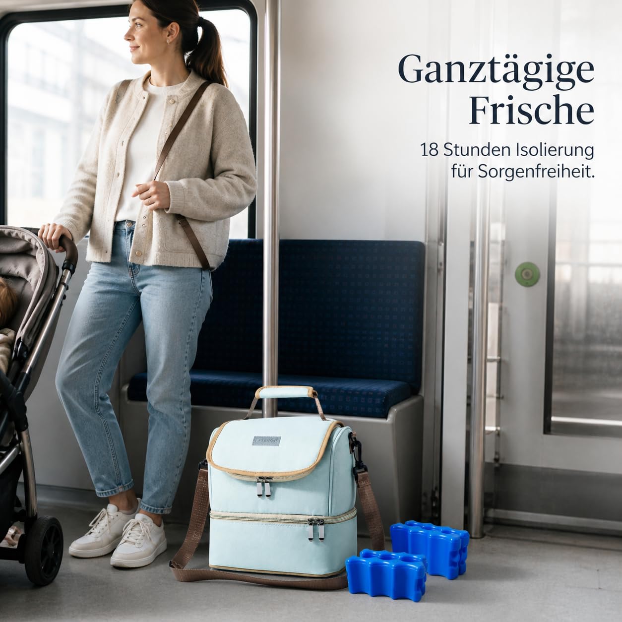 Muttermilch Kühltasche, 11L, Tragbar, style to 1