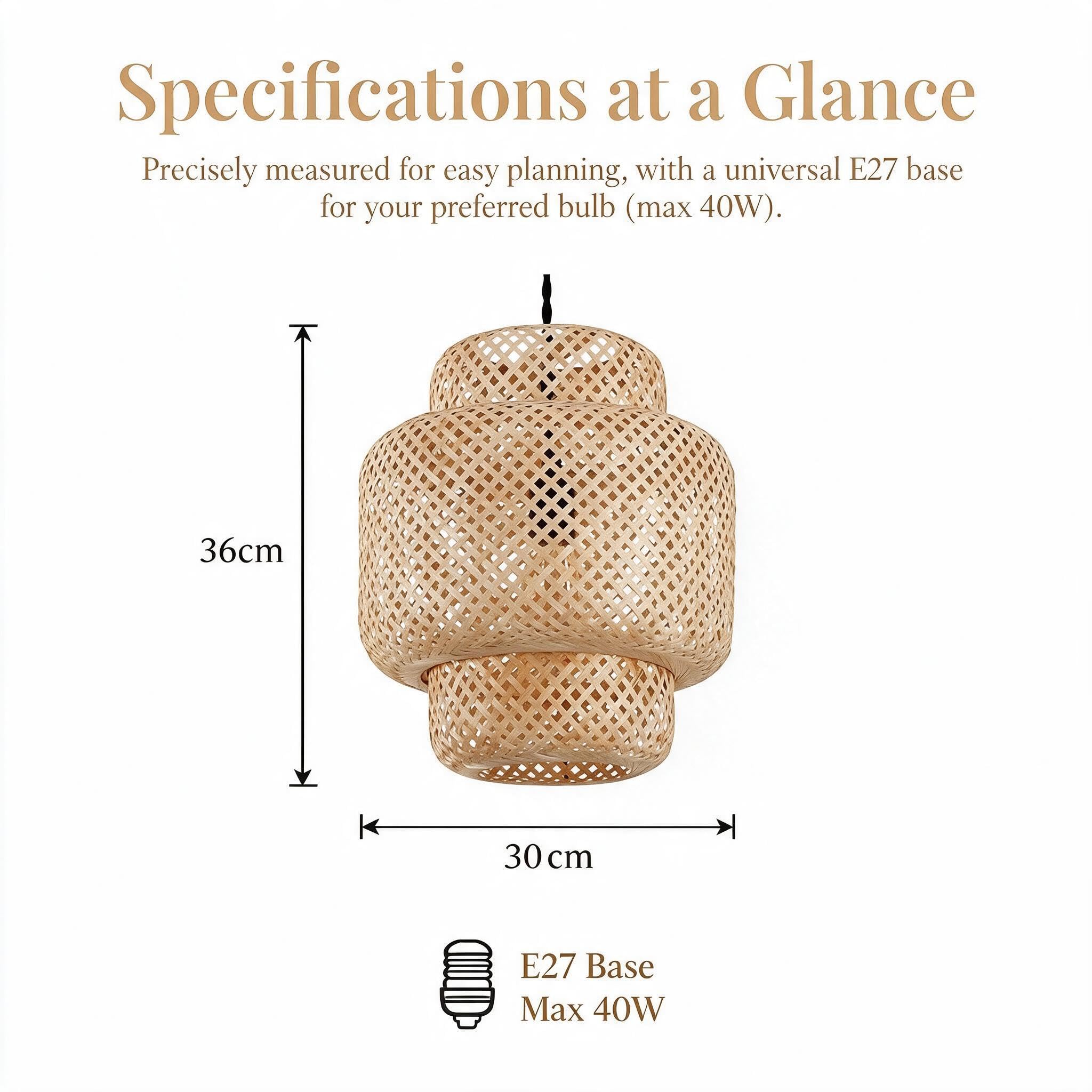 BARCELONA LED Suspension En Osier E27 Avec Prise | BARCELONA LED Suspension En Osier E27 Avec Prise