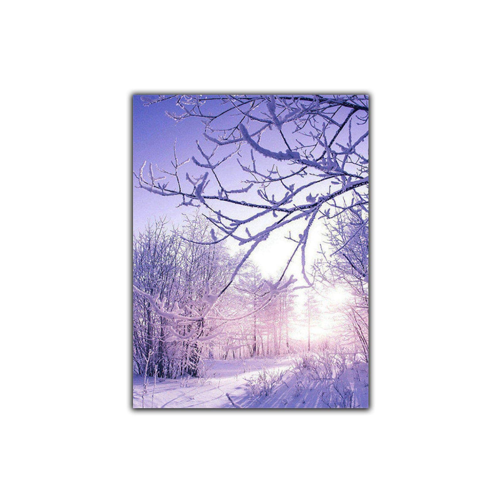 Amazon.co.jp: 雪と紫の空。冬の風景のポスターと版画。自然の風景