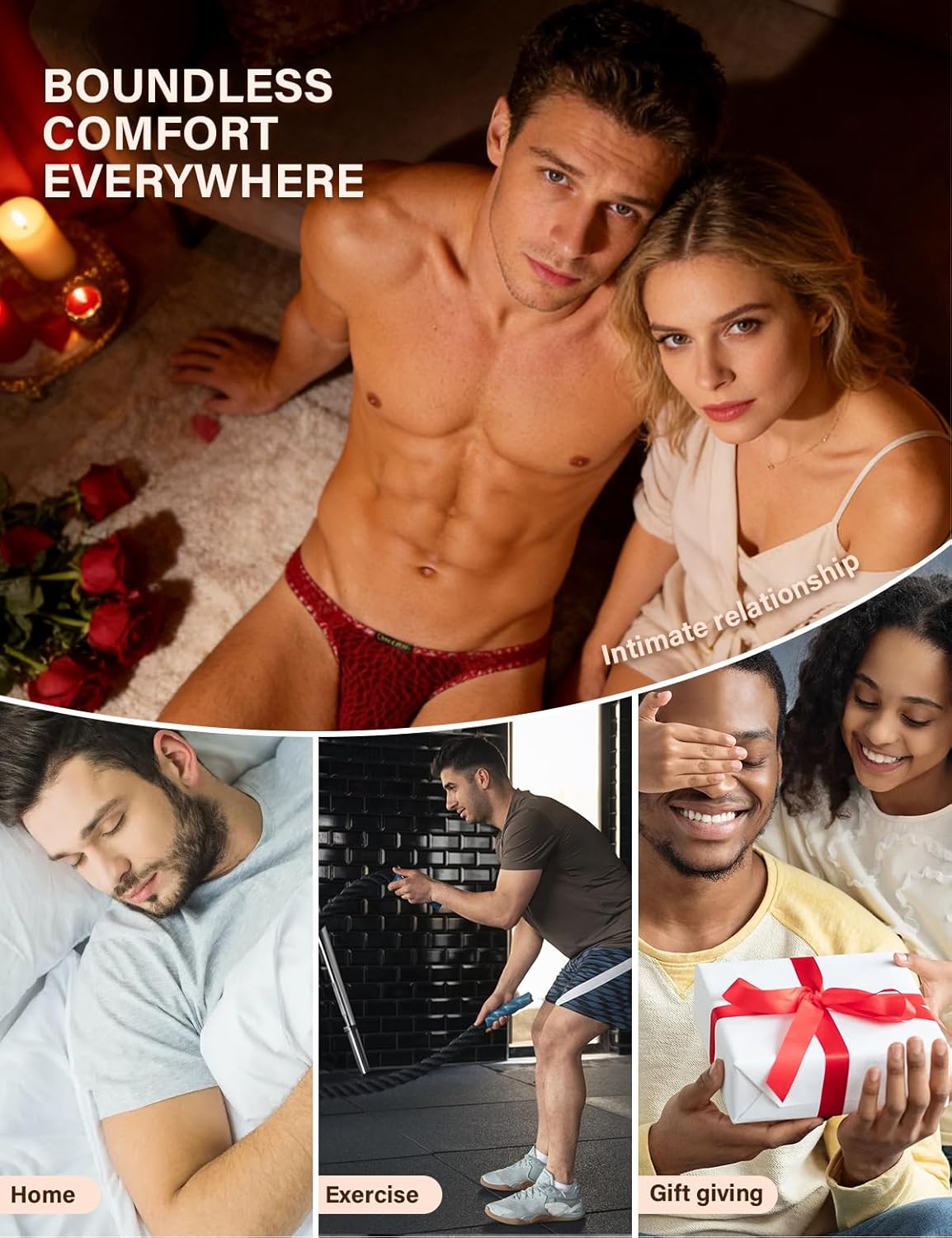 Casey Kevin Men's Thongs Underwear Sexy Lace G-String Bulge Pouch Breathable Panties - Image 7