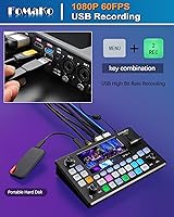 Vista 2 de FoMaKo 5.5 pulgadas FHD LCD pantalla 4 canales HDMI transmisión en vivo conmutador 1080p 60FPS Grabación de video USB USB3.0 HDMI Conmutador