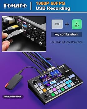 FoMaKo PTZコントロール機能付きビデオスイッチャー　KC601 美品 Amazon.com: FoMaKo 5.5 Inch FHD LCD Screen 4-Channel HDMI Live