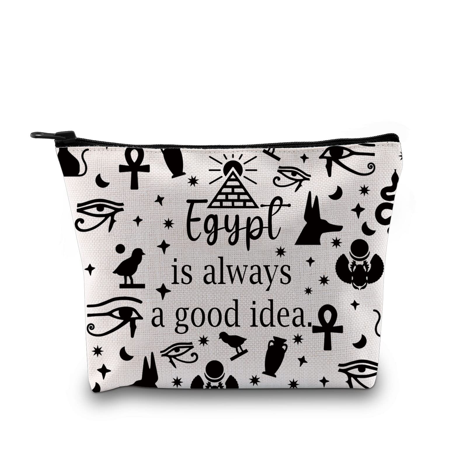 Egyptian Gift Ancient Egypt Inspired Gift Egypt is Always A Good Idea Egypt Accessories Travel Bag Makeup Bag Gift for Egyptian Egypt Lover (Egypt Bag EU)