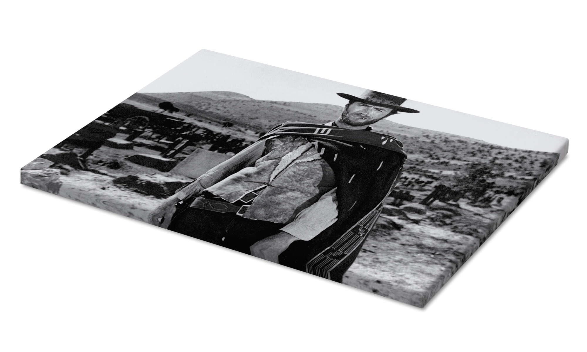 Posterlounge Clint Eastwood in un western Stampa su tela | 90 x 60 cm Quadri Decorazione per pareti