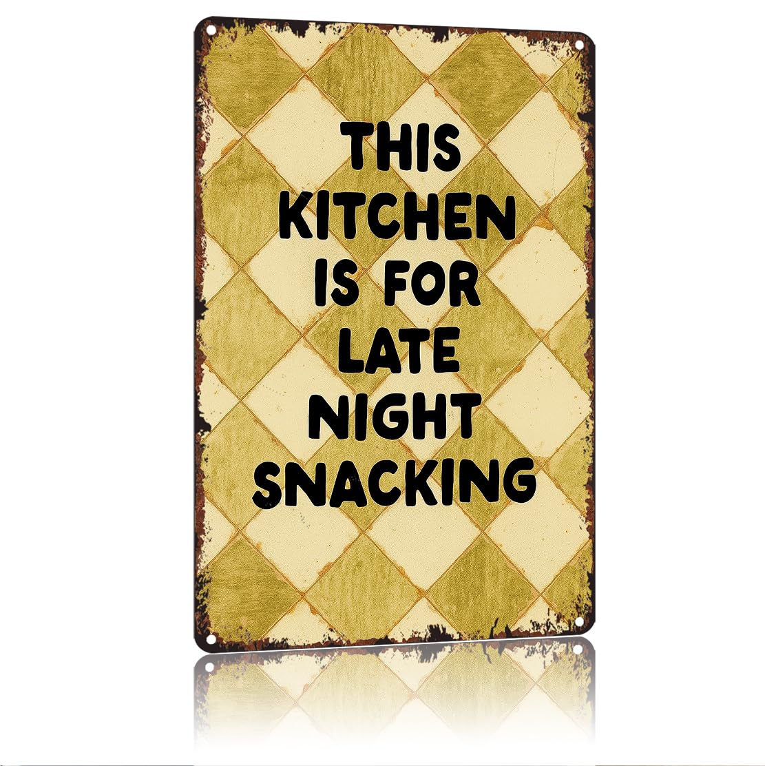 peiyeety This Kitchen Is For Late Night Snacking Funny 8x12 Inch Aluminum Vintage Metal Tin Signs-For Living Room Kitchen Bedroom Patio Porch Men'S Nest Wall Decor
