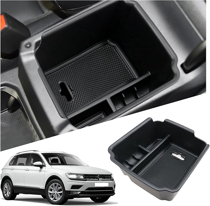 Ruiya Mittelarmlehne Abdeckung Für VW T-Cross 2018-2024 - PU Lederschutz
