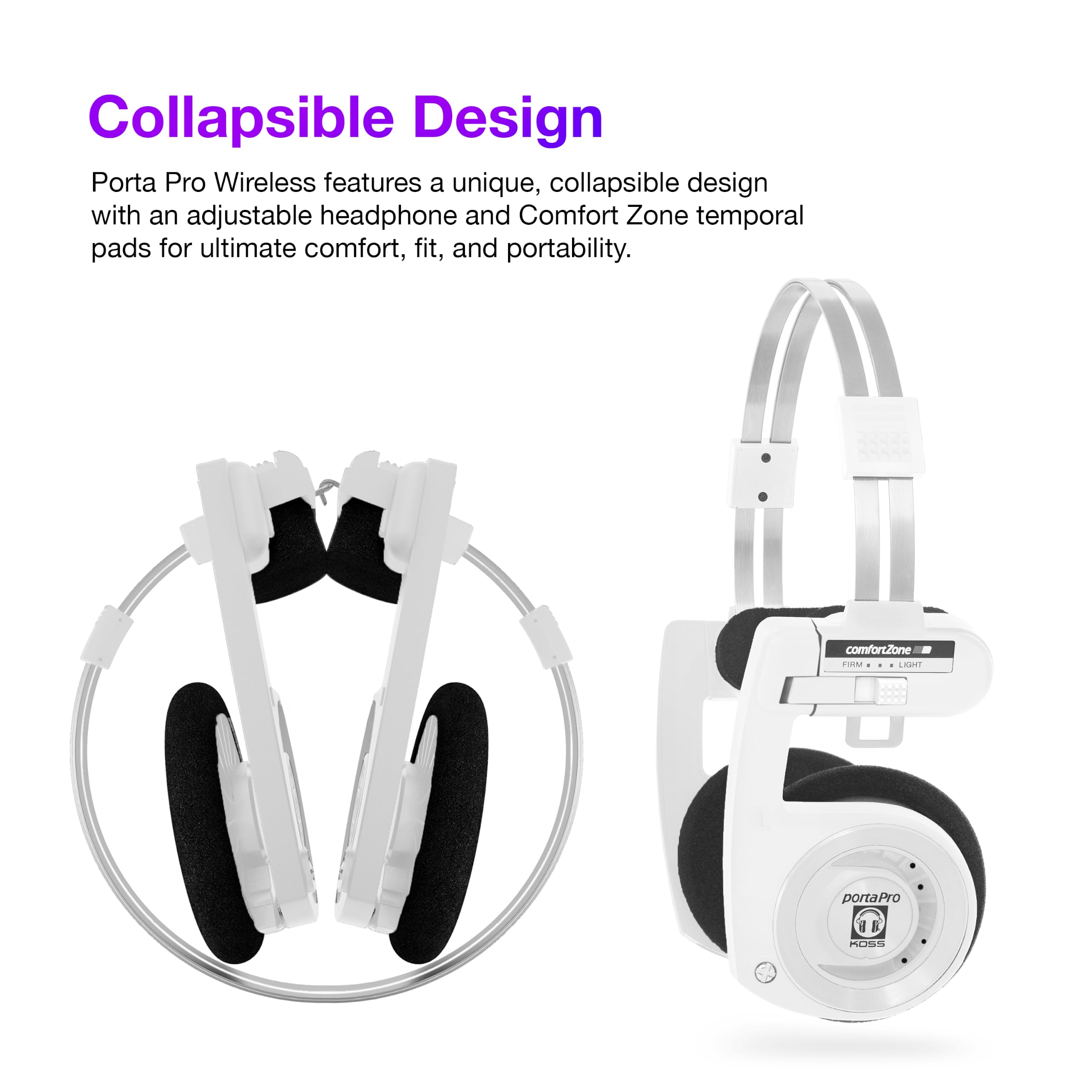 Koss Porta Pro Wireless 2.0 Bluetooth In-Ear Headphones 20+ Hour