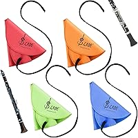 Vista 10 de Yinder 4 piezas paño de limpieza para clarinete, paño de limpieza para tubo interior, adecuado para piccolo, flauta, saxo, saxofón (negro)
