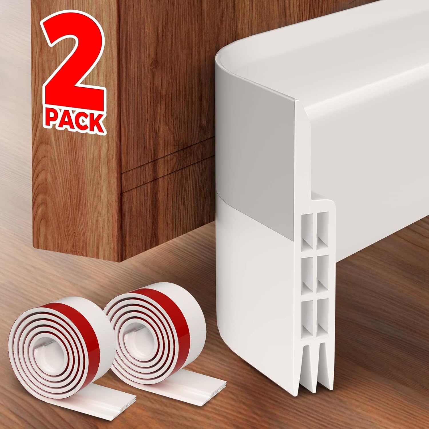 Holikme 2 Pack Door Draft Stopper Under Door Draft Blocker Insulator