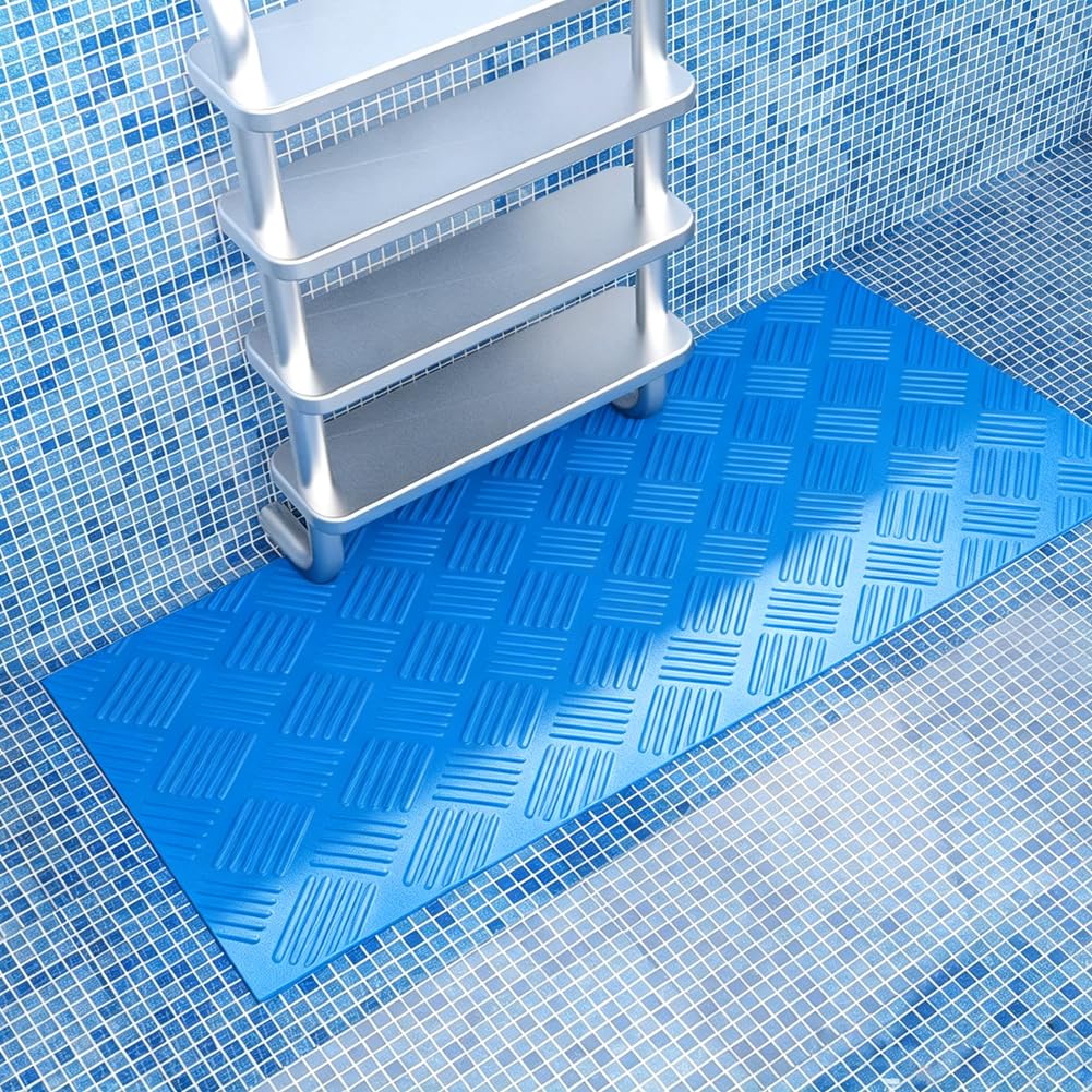 Protective Pool Ladder Pad,Safety & Stability Swimming Pool Ladder Mat,Texture Pad For In-ground Above Ground Pools With Non-Slip (white,90 * 40cm)