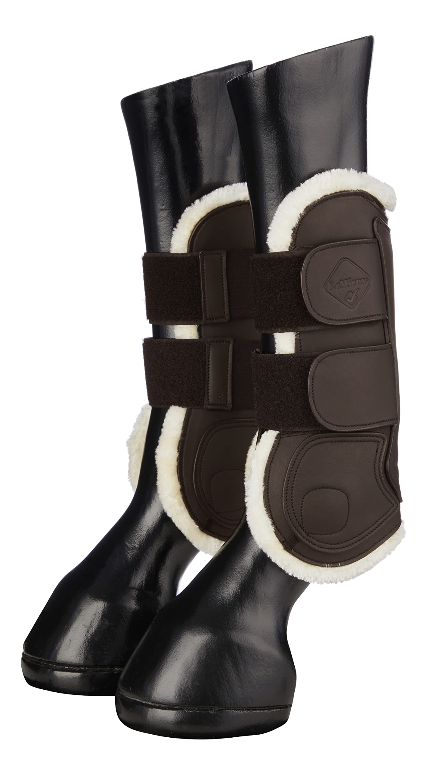 LeMieux Capella Comfort Horse Tendon Boots - Protective Gear and Training Equipment - Equine Boots, Wraps & Accessories - Tendon Protection and Support (Brown/Size 3)