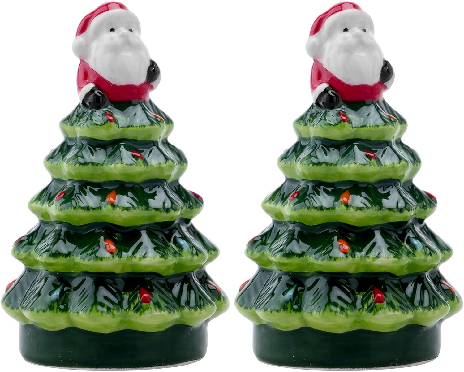 Christmas Tree Salt and Pepper Shakers Set of 2 Hand