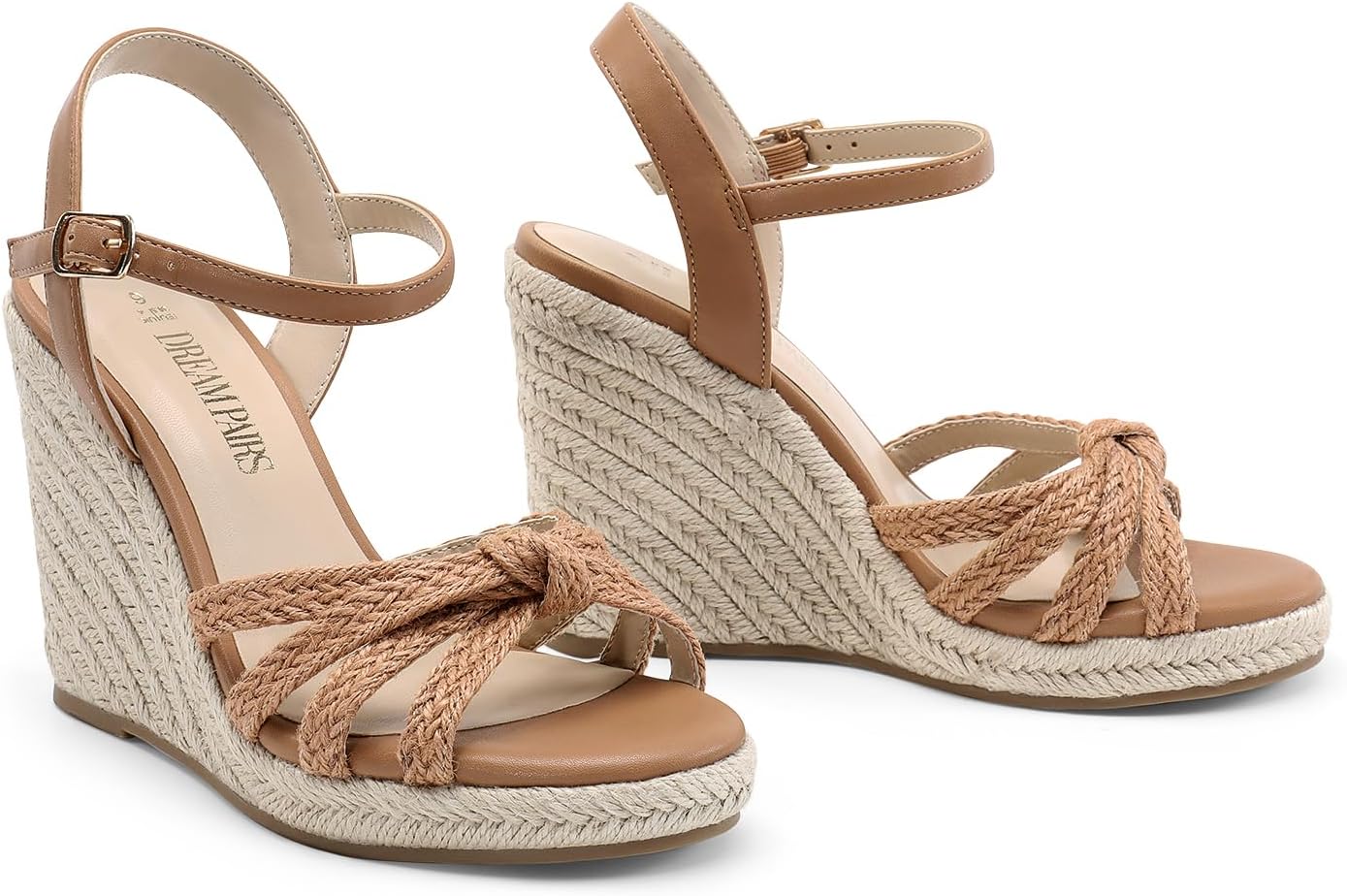 DREAM PAIRS Wedge Sandals for Women Dressy Summer, Platform Espadrille Strappy Casual Braided Heels Comfortable with Open Toe and Ankle Strap - Image 6