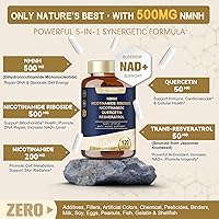 Vista 4 de Totaria NMNH 500mg (mononucleótido de dihidronicinamida), suplemento alternativo NMN premium con niacinamida (vitamina B3), quercetina