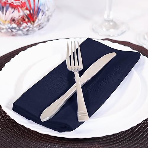 Miniatura 6 de Utopia Home Servilletas de tela azul marino (paquete de 12, 18 x 18 pulgadas), servilletas de cena ideales para fiestas, bodas y almuerzoscenas