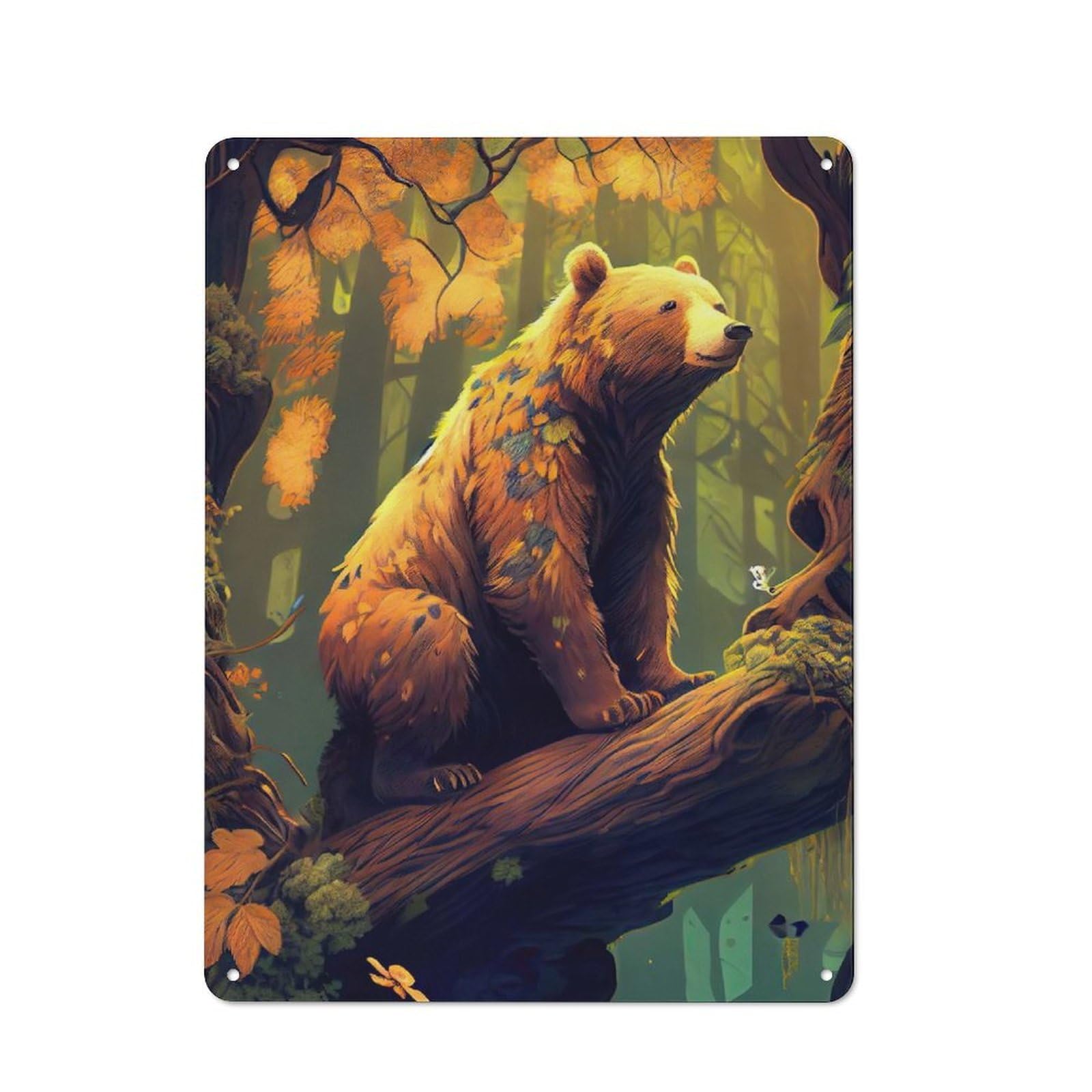 Junmoney Into The Wild Bearking 2 For Café Or Restaurant, Vintage Metal Sign 40X30cm, For Vintage Wall Decor Fans, For Cafés, Pubs And Restaurants