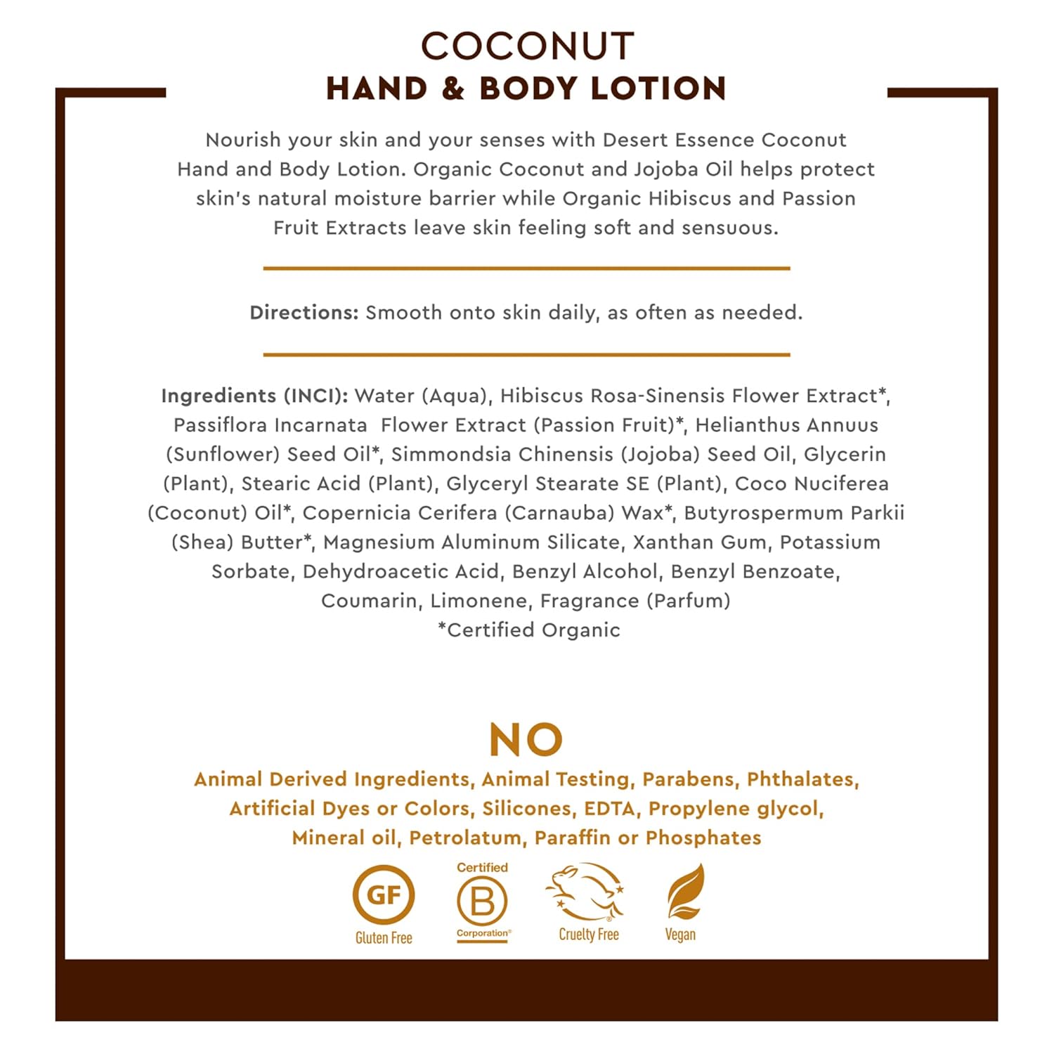 Desert Essence Organic Coconut Hand and Body Lotion 8 fl. oz. - Image 5