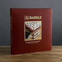 Vista 8 de Scrabble Giant Deluxe Edition by WS Game Company with Oversized Rotating Wooden Game Board and Raised Letter Tile Grid, Board Games for 2-4 Players