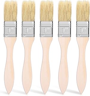 Yosoo Health Gear Brosse à Barbecue, Brosse à badigeonner 5 pièces pour Barbecue avec Manche en Bois, Brosse à Huile de Cuisson à Desserts ustensile de Barbecue pour Griller