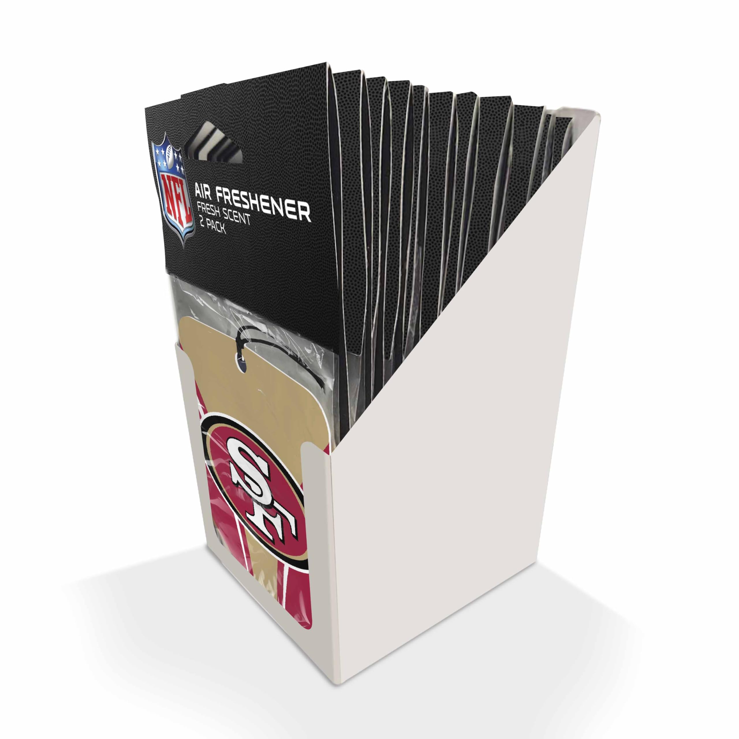 NFL - San Francisco 49ers 12 Air Freshener 2pks | Scarlet | 2.75” x 3.5” | Primary Logo