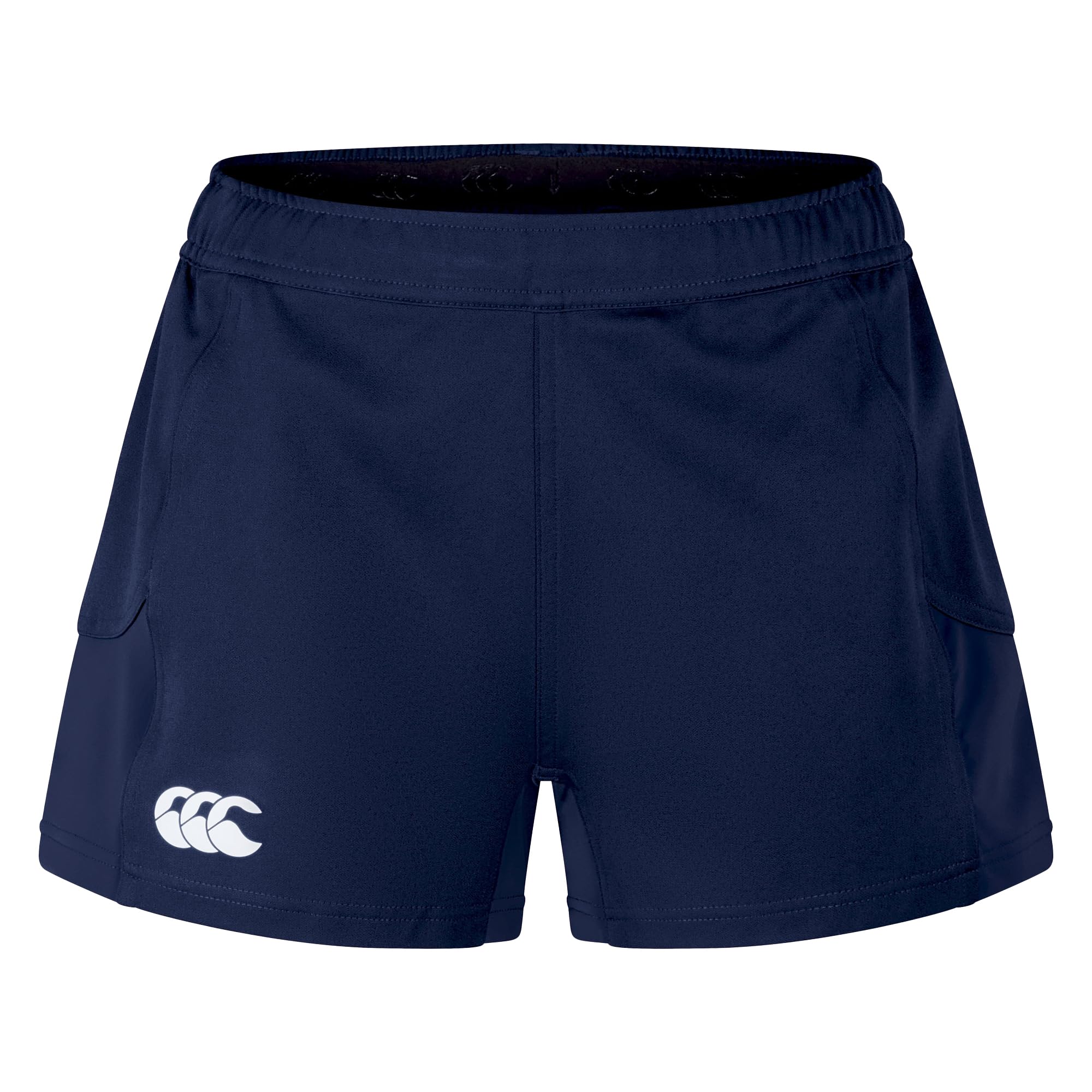Canterbury Women's Advantage Rugby Shorts 2.0 | Elasticated Waist | CCC Logo Gym Shorts, Navy, 14