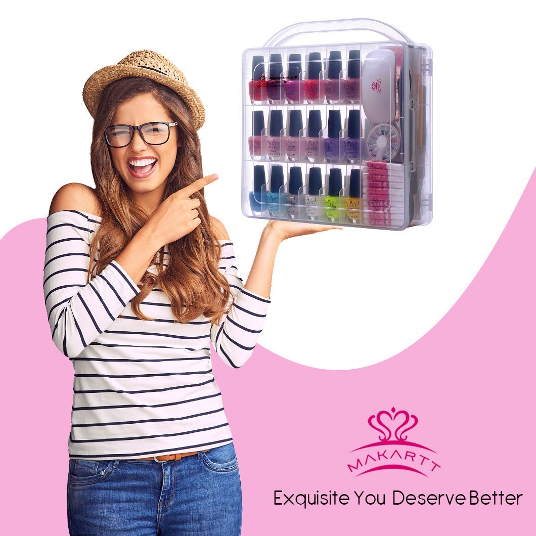 Makartt Portable Gel Nail Polish Organizer Poly Nail Extension Gel Nail