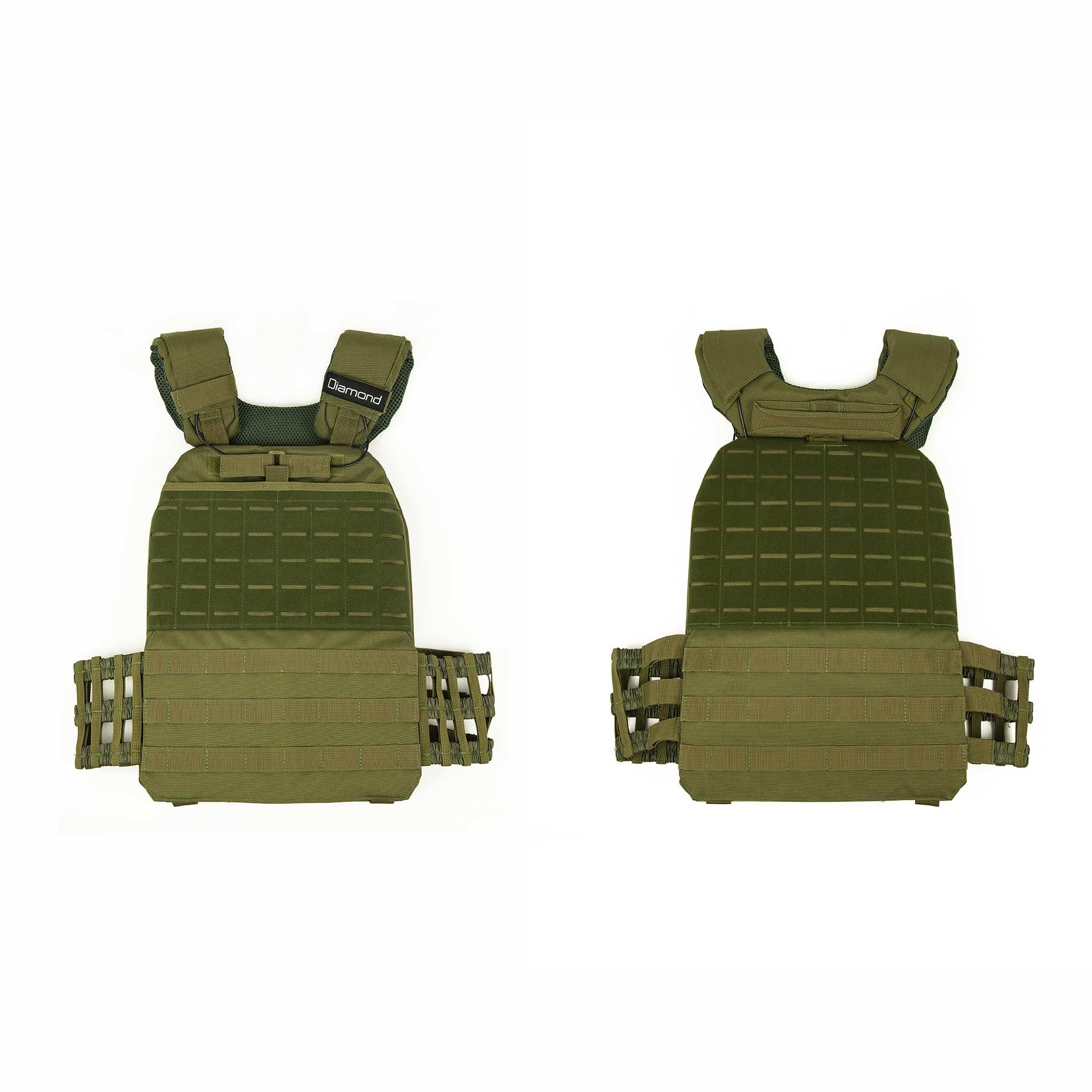 Diamond【Giubbotto Zavorrato (9/10/20/30 kg)】Gilet Pesi Regolabile, Carico Variabile, Ideale per Cross Training, Calisthenics, Running, Allenamento Resistenza e Potenza | Gilet Zavorrato