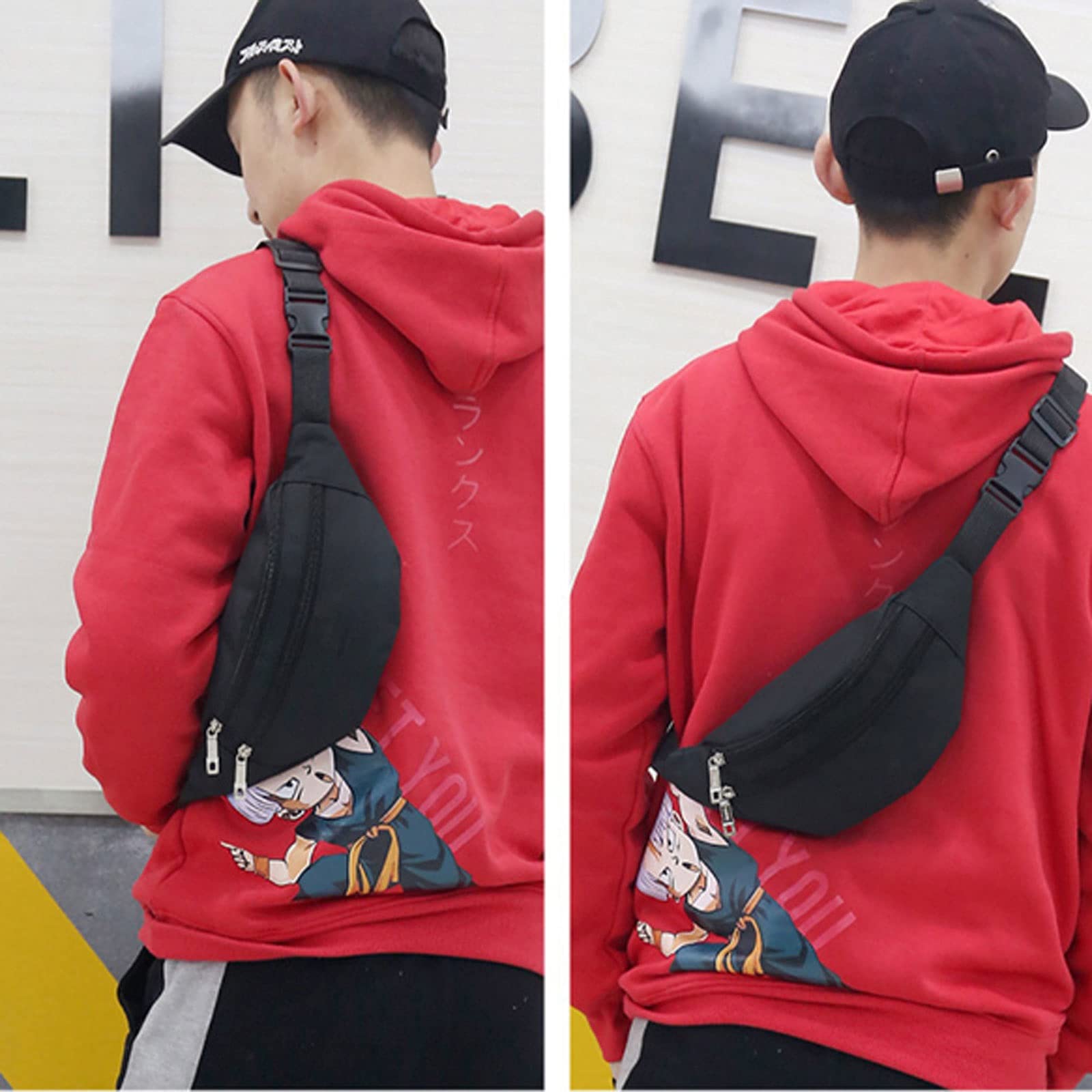 Bum Bag Unisex saszetka nerka duża pojemność torba na klatkę piersiową na co dzień sportowa torba na klatkę piersiową damska sportowa saszetka na telefon saszetki męskie torby crossbody