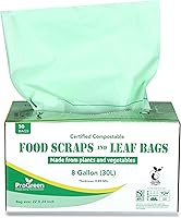 Vista 11 de Bolsas de compostaje de 33 galones, bolsas de basura compostables, extra gruesas de 1.1 mil, bolsas de compost para cocina, bolsas de basura