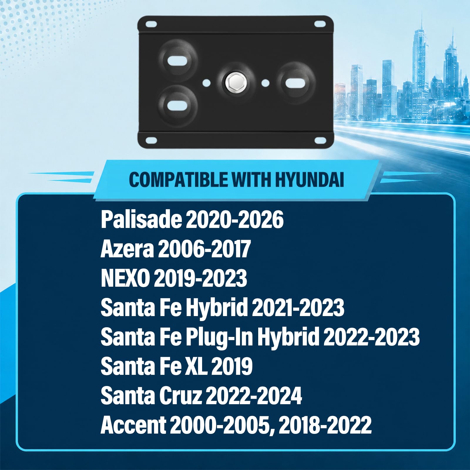 Amazon.com: No Drill Front License Plate Bracket Fits Hyundai