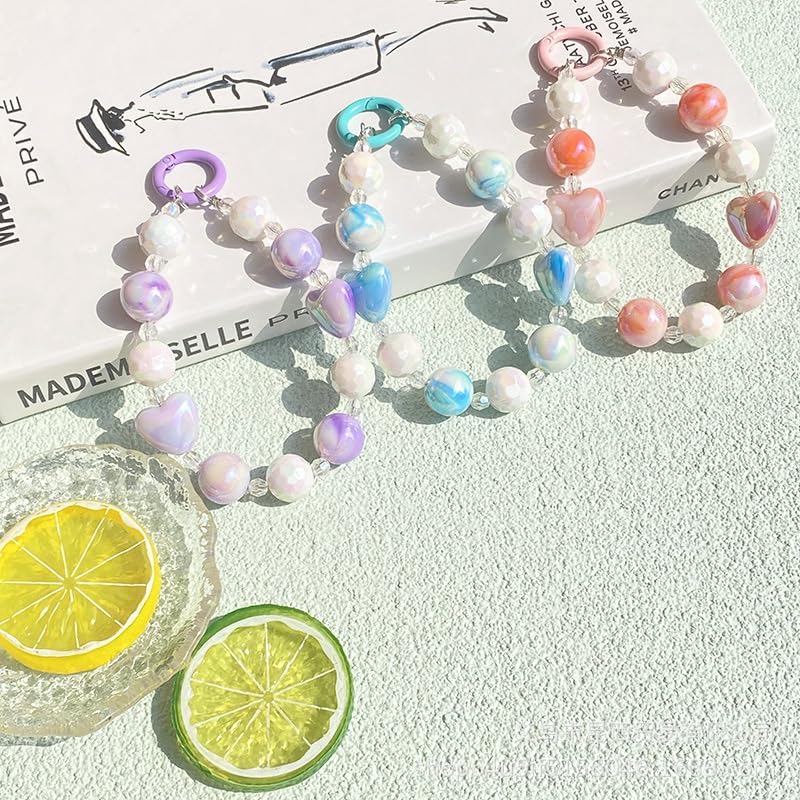 Miniatura 7 de Cuentas acrílicas de 0.631 pulgadas (0.630 in), cuentas redondas de doble color con agujero recto, cuentas grandes para aretes, pulseras, collares y