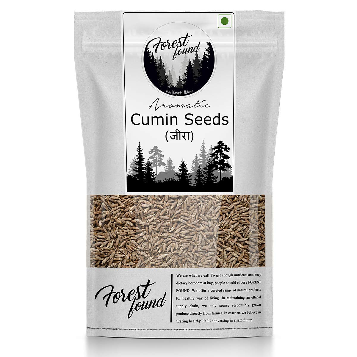 Forest Found Whole Jeera | Cumin Seeds, Impurities Free, Gluten-Free | Pure, Aromatic & Fresh Indian Spice for Curries, Biryani, Chutneys, Cooking and Baking (Pack of 1, 400g) (B08KQG3M92) Amazon Price History, Amazon Price Tracker